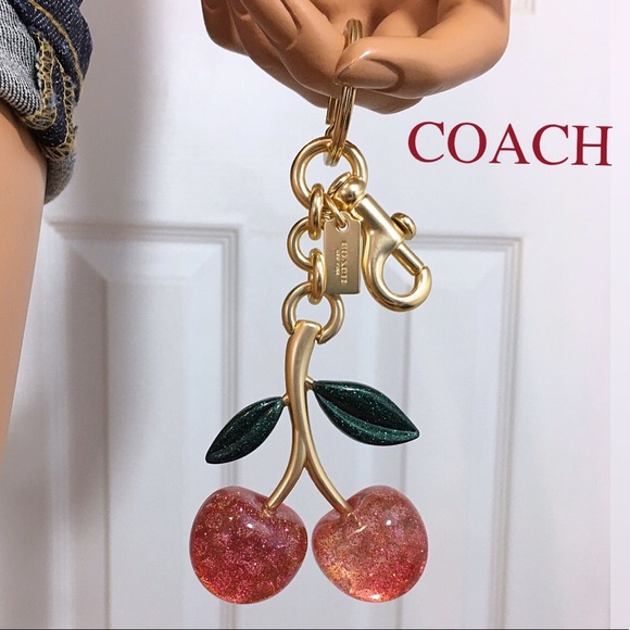 Coach Cherry Keychain Bag Charm NWT - Picture 1 of 6
